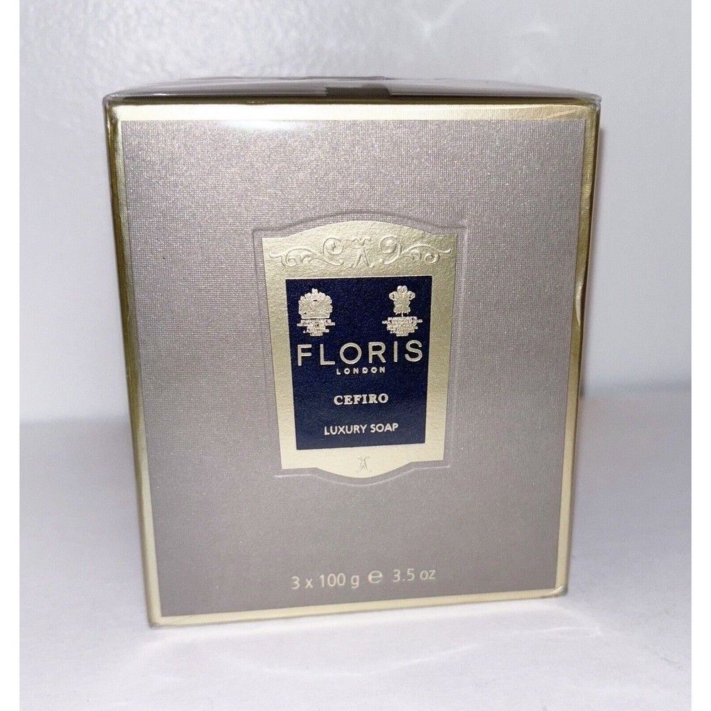 Floris London Cefiro Luxury Soap Set of 3- 3.5oz each Sealed in box RARE